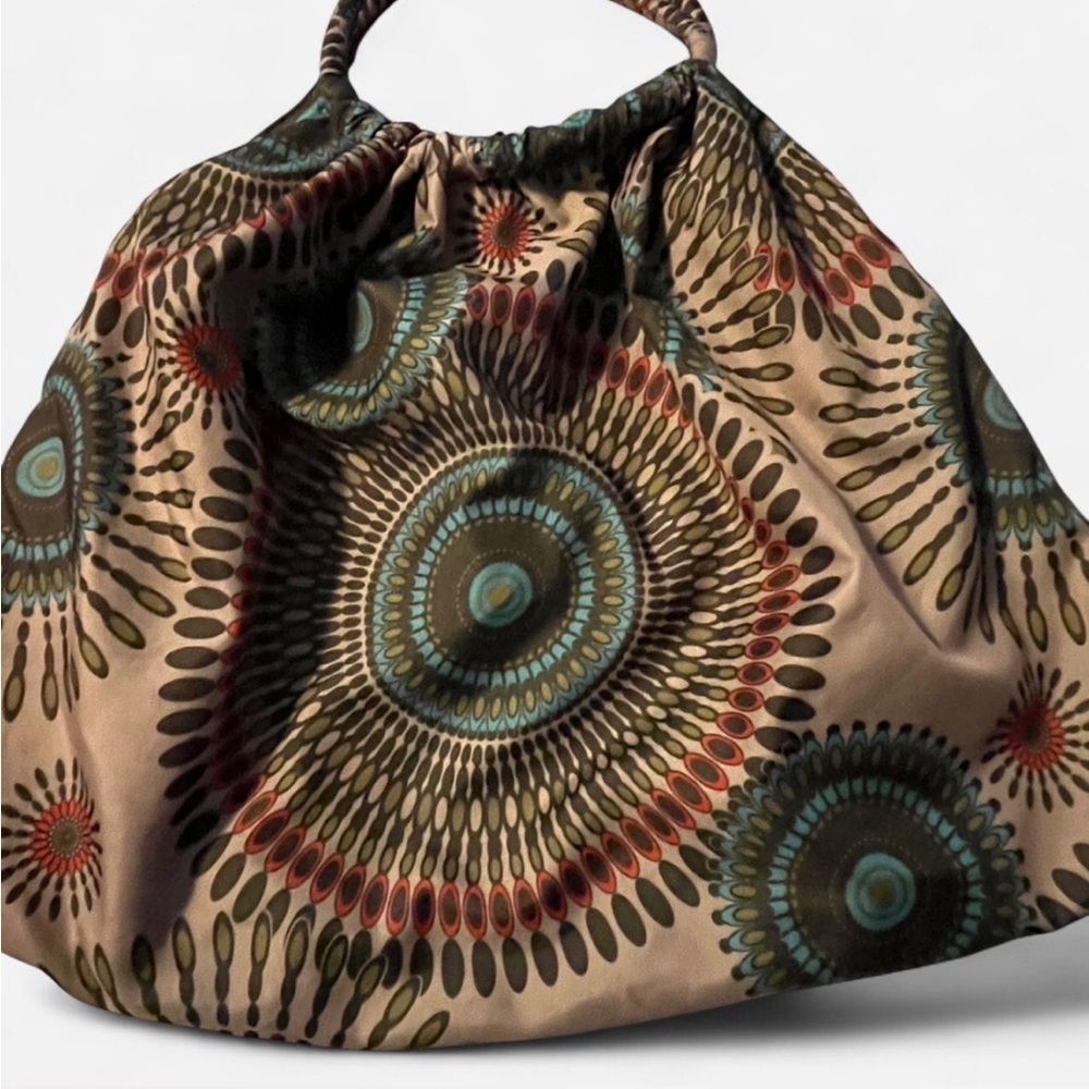 Brown and Multicolor Patterned Bag, Boho Vibes, EUC - Picture 2 of 3